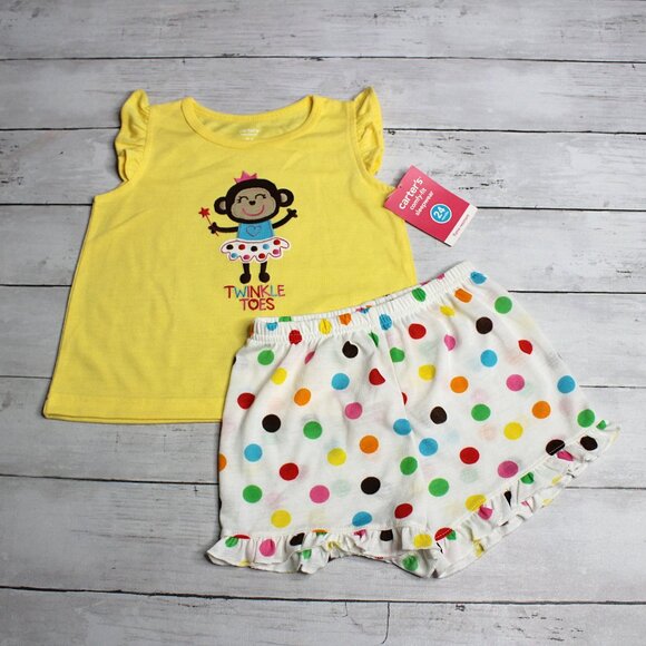 Carter's Monkey Ballerina Princess Pajama Set - Picture 2 of 5